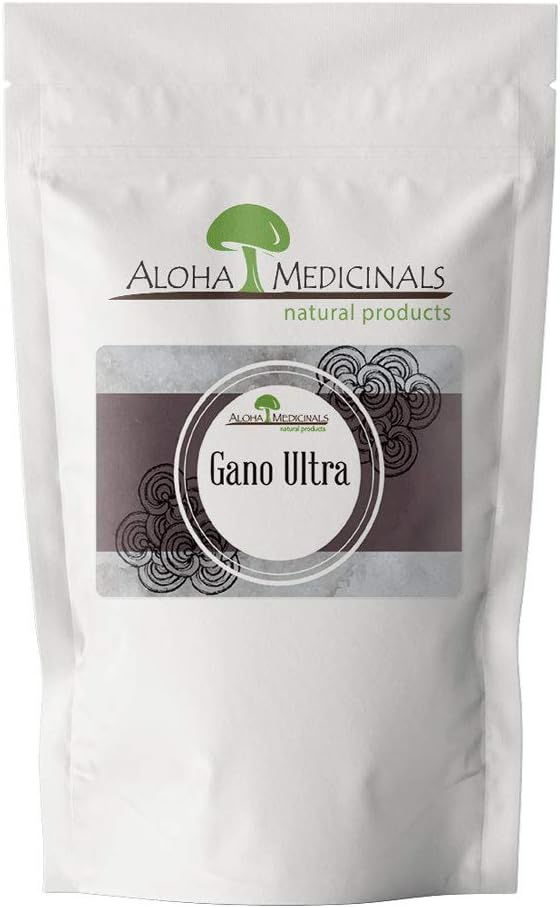 Aloha Medicinals Gano Ultra, 认证有机蘑菇补充剂,自然健康补充剂,袋装1公斤粉末
