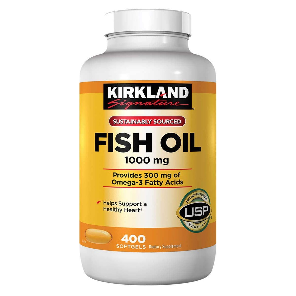 Kirkland 签名 鱼油 1000毫克,400 软胶(2包)