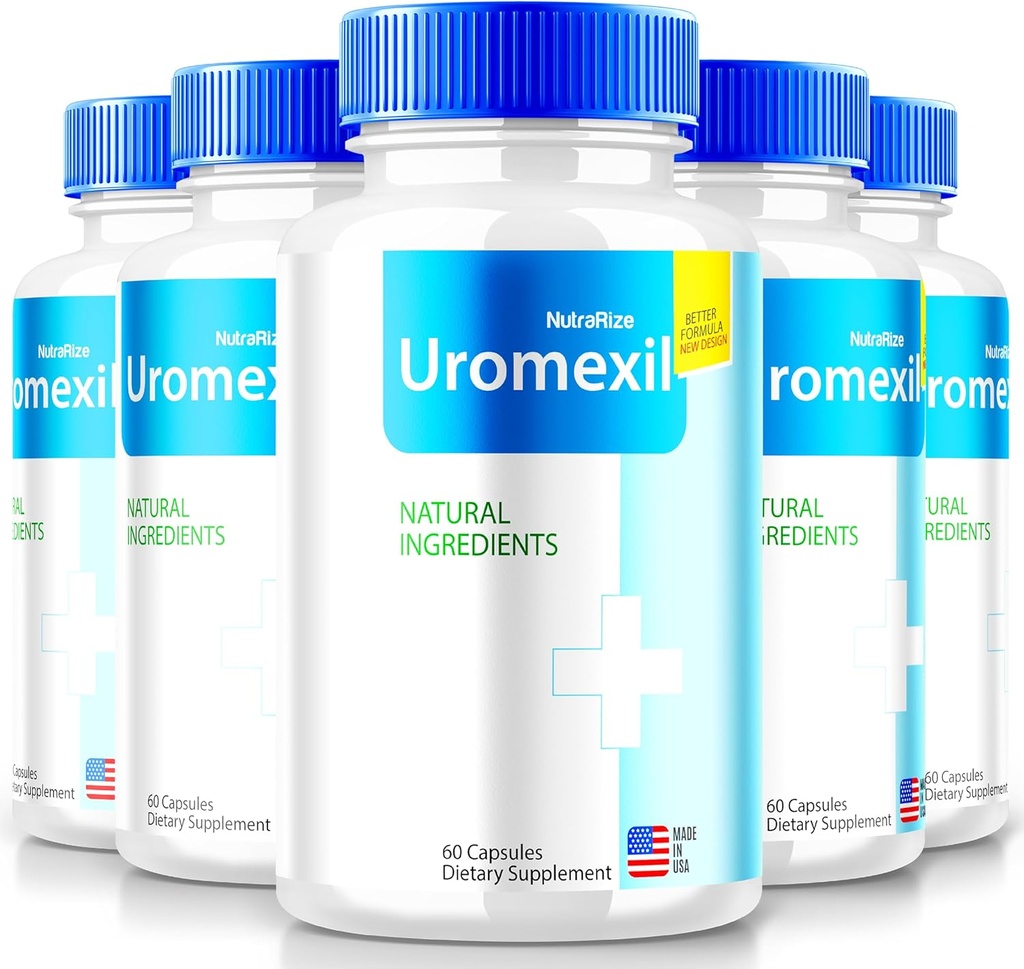 NutraRize(5 Pack) Uromexil Capsules,前列腺热力支持的Premium公式,控制与整体健康全自然补充,Uromexil Forte Reviews (300 Capsules)