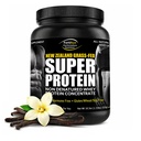 Fortifey Super New Zealand Grass Fed Whey 蛋白质Vanilla Flavor, 40 services, 2 Pack - 非成熟的有机草药Fed Whey 蛋白质粉用于工作,运动营养和改进免疫系统