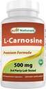 Best Naturals L-Carnosine 500 mg 100 Vcaps (100 计数(一包))