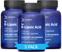 Geronova研究 生物强化R-液酸,115 mg Capsules - 12个月供应 - 稳定R Alpha Lipoic酸与强化吸收 - R Lipoic酸补充 - 360 Counter