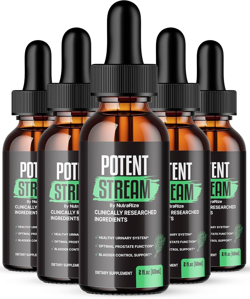 NutraRize (5 Potent Stream Drops, 高级前列腺补充剂- 对前列腺健康的自然支持, 最大力量, PotentStream Reviews (150 services))