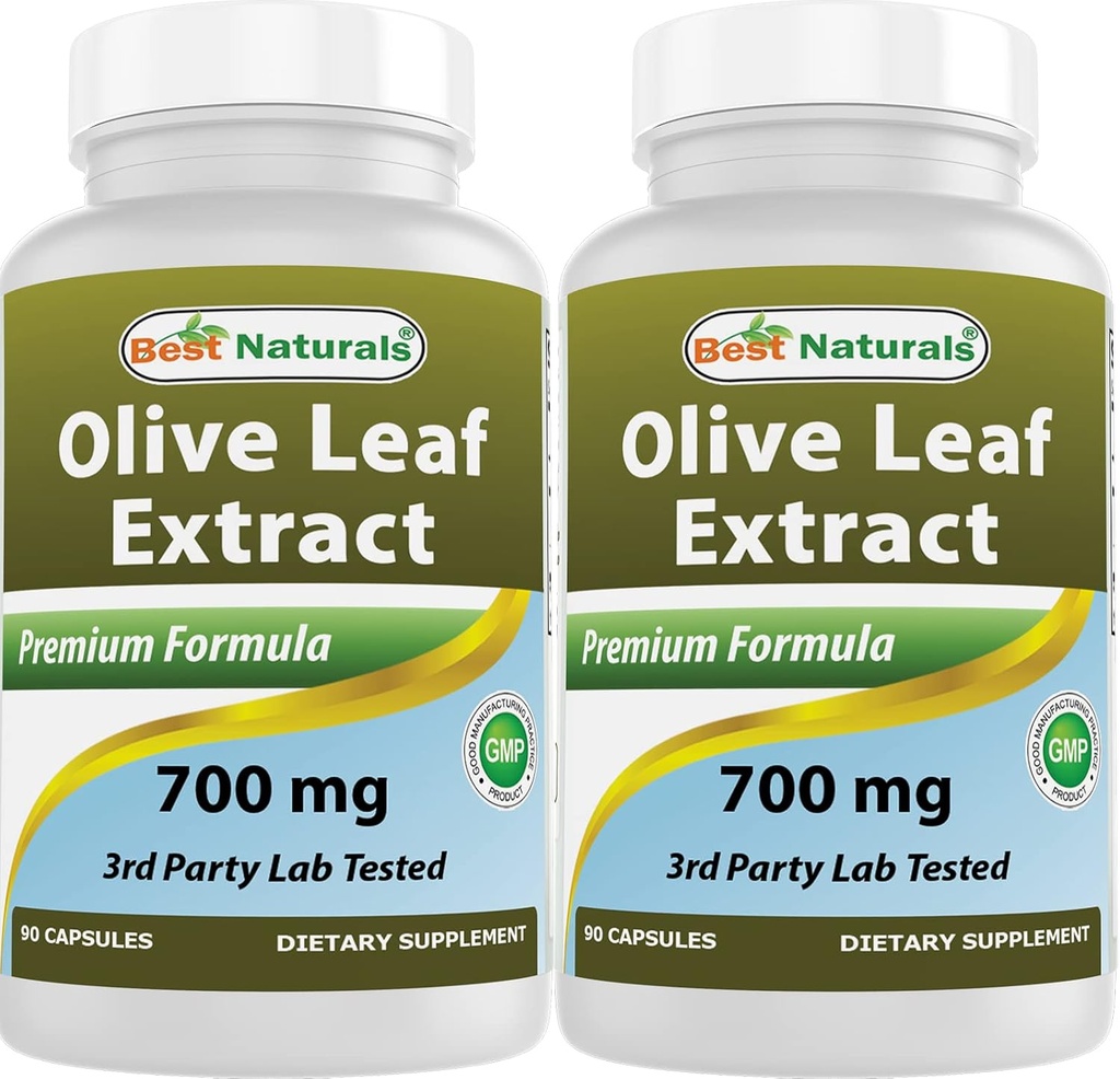 最佳自然品2 Pack 橄榄叶提取700mg 90 Capsules(共计180 Capsules)