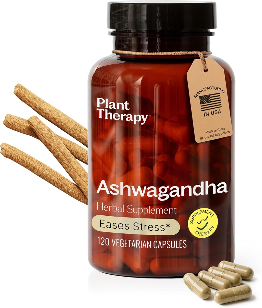 Ashwagandha Capsules 工厂治疗,美国制造,4个月供应,促进男女的放松和情感平衡补充 120 蔬菜 Capsule