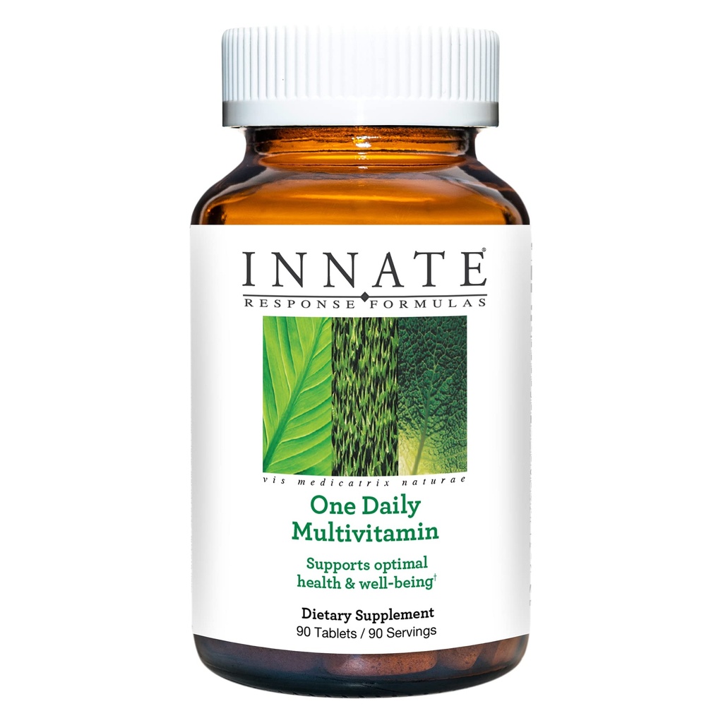 INNATE 反应公式 One Daily - Daily - Herb-Free 多维素 - 包括B 维生素 - 蔬菜,非GMO,和Kosher - 无9 食物过敏剂 - 90片(90种)