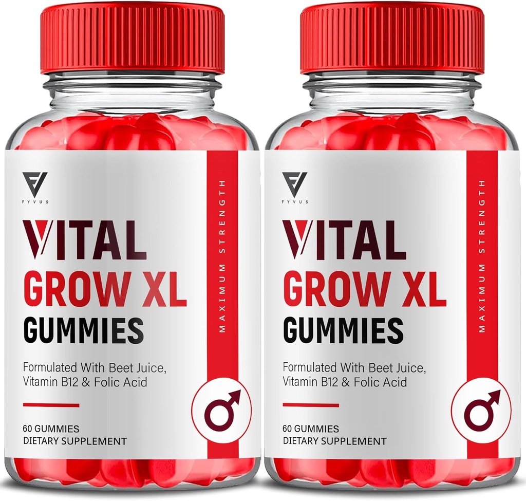 (2 Pack) Virtual Grow XL Gummys, Virtual Grow XL 高级性能和整体日常健康支持补充, VirtualGrow XL 最大力量1000mg 井水补充公式(120 Gummys)