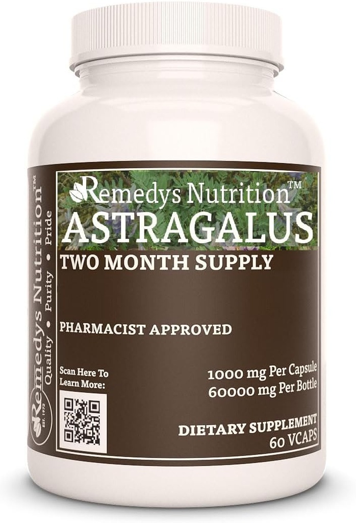 Astragalus 补救营养MEGA 强度 1000毫克/每瓶Vegan VCaps 160,000毫克