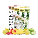 清洁简单食品 绿色品种 10 Pack, 绿色粉末混合剂, 与超级食品 Chlorella & Spiruina 包装, 包括5种美味的Flavors:桃子, 绿色苹果, Raspberry Lemonade, 甜柠檬和热带