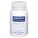 纯封装维生素D3 25 mcg (1,000 IU) - 支持骨、联合、乳腺、心脏、科隆和免疫健康的补充 - 与维生素DPremium 120 capsules