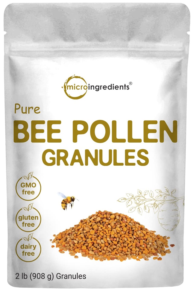 微成份 纯蜜蜂 Pollen Granules, 2 lb → 新鲜收获, Raw & Natural Superfood → 富含B 维生素,矿物,蛋白质和抗氧化剂 → Keto, 非GMO