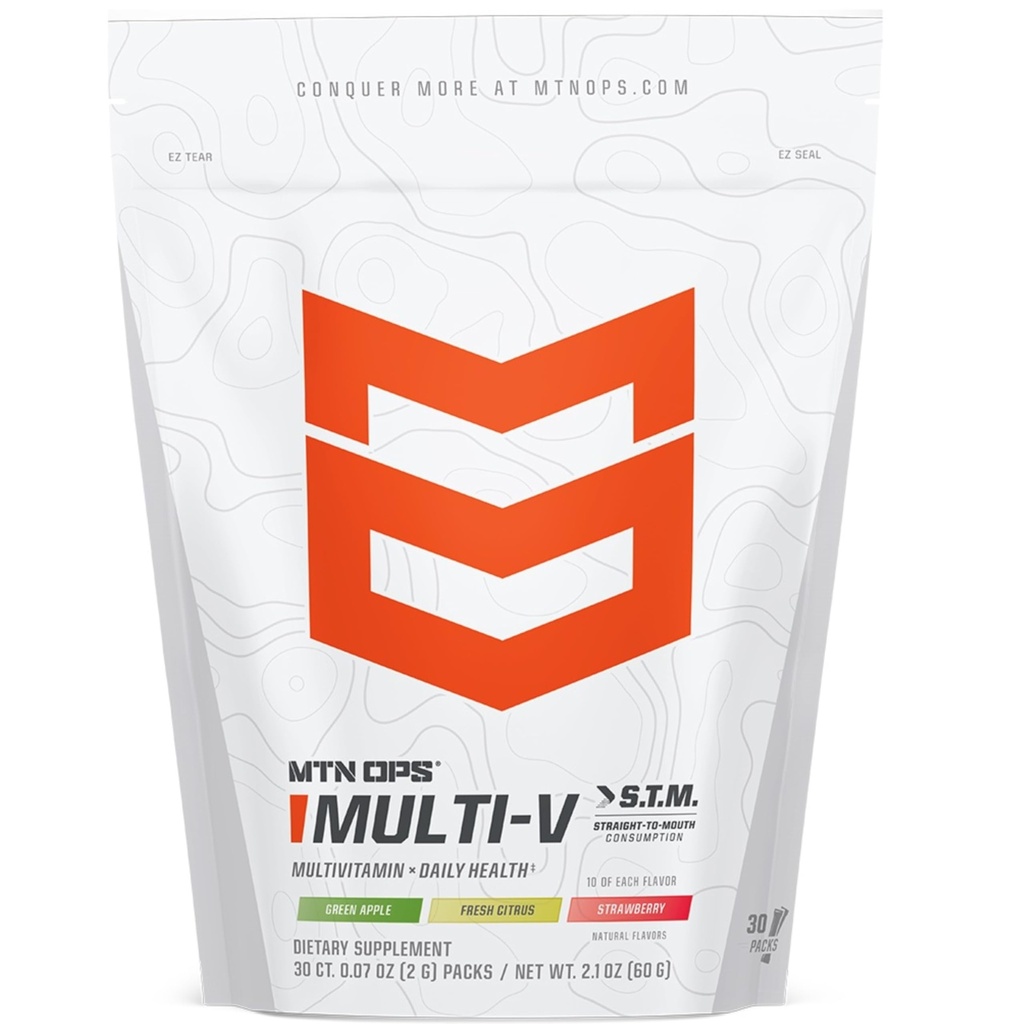 MTN OPS 多V、有免疫支持的男女每日多维塔明、儿童安全、Gluten Free STM Packs、Flavors多样性、30名服务员