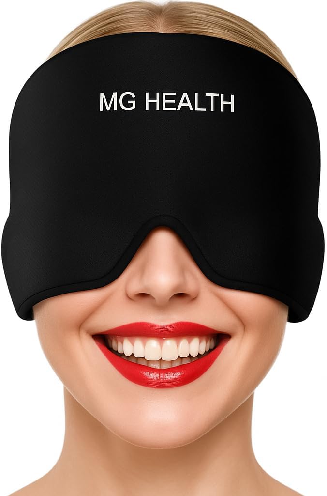 Migraine Relief Cap – 用冷却胶带来舒缓冰块帽子,用于头痛、紧张、压力和绞痛