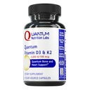 量子营养实验室 维生素D3和K2 补充 - 女性和男性骨骼和心脏健康支持,5000 IU,维根维生素,允许钙吸收,无胶质 - 30 植物基盖