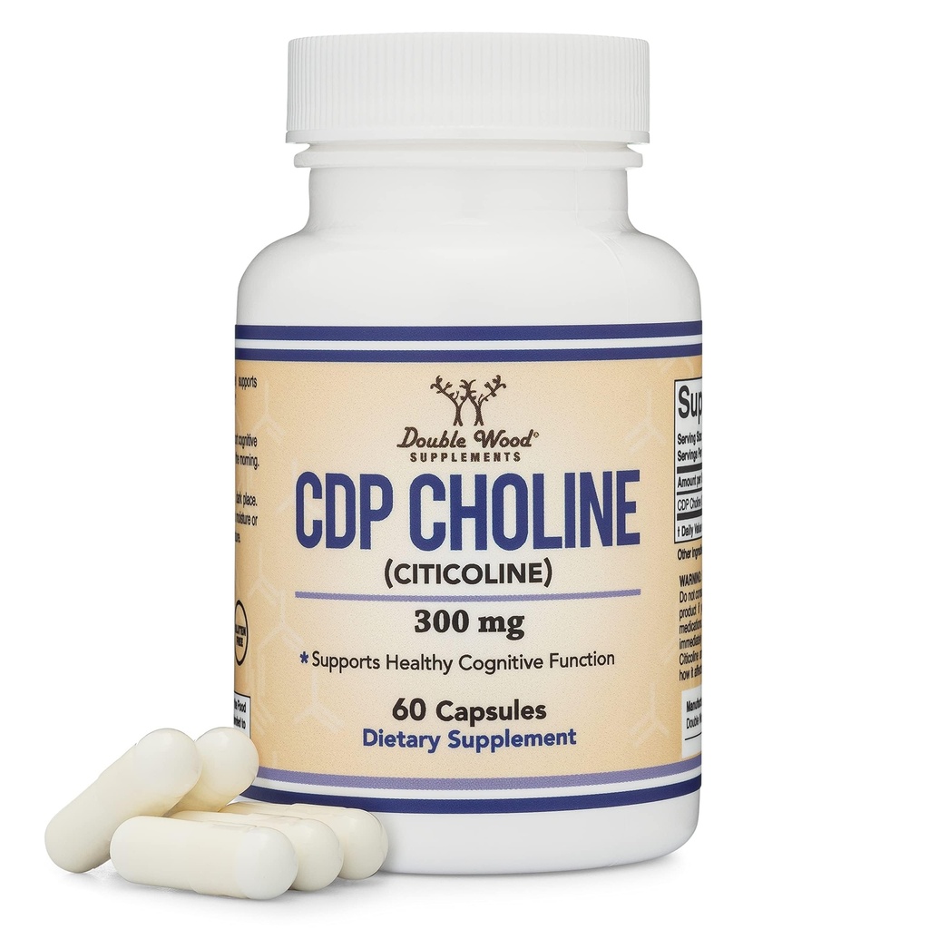CDP Choline(花旗线)补编,医药品级,第三方测试(60 Capsules 300mg)