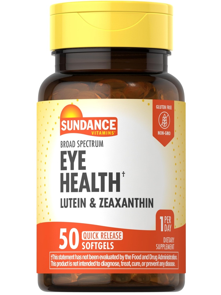 Sundance Lutein and Zeaxanthin Supplement – 50 Softgels – 眼科健康 – NO-GMO 和 Gluten 自由公式