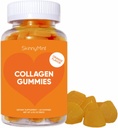 SkinnyMint Collagen Gummys 健康皮肤,钉子和头发支持,Gluten Free Collagen Chewable Gummys for Men & Women, Natural Orange Flavor - 60 Count(180G) - 1个月供应