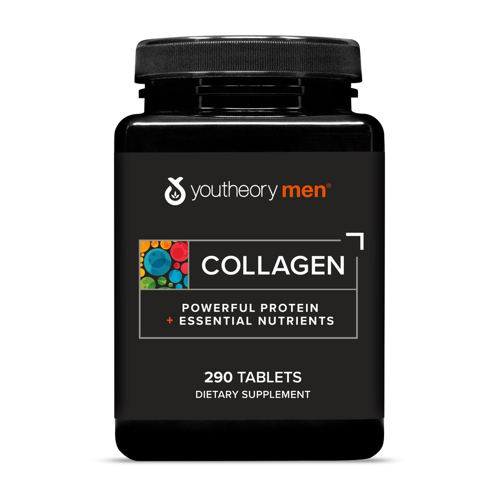 雄性男性Collagen - 5000 mg - 男性每日Collagen补充剂 - 含18个氨基酸 - 联合,骨骼,肌肉,毛发生长,直肠和皮肤支持* - 290 片(48天供应)