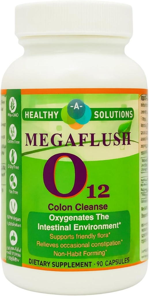 Mega Flush 07 - 健康科隆的自然补充物 - Colon Cleanse - 90 Veggie Caps (英语).