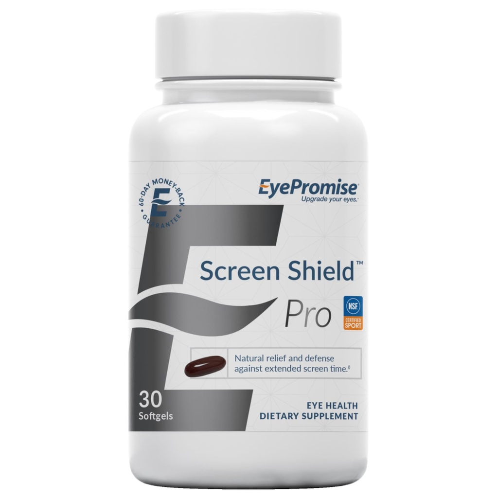 眼保证屏盾眼维生素 - 30-Count, 30-Day供应 - 眼补充Omega 3s, Zeaxanthin, Lutein, Bilberry, Zinc & Vitamins for tired, Strang Eyes