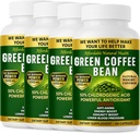 Green Coffee Bean Extract, 100% Pure Green Coffee Bean Capsules, 50% Chlorogenic Acid, 10,000 mg Strength, 240 Capsules, 8 Month Supply, Non-GMO and Gluten Free, Traditional Herbal Supplement