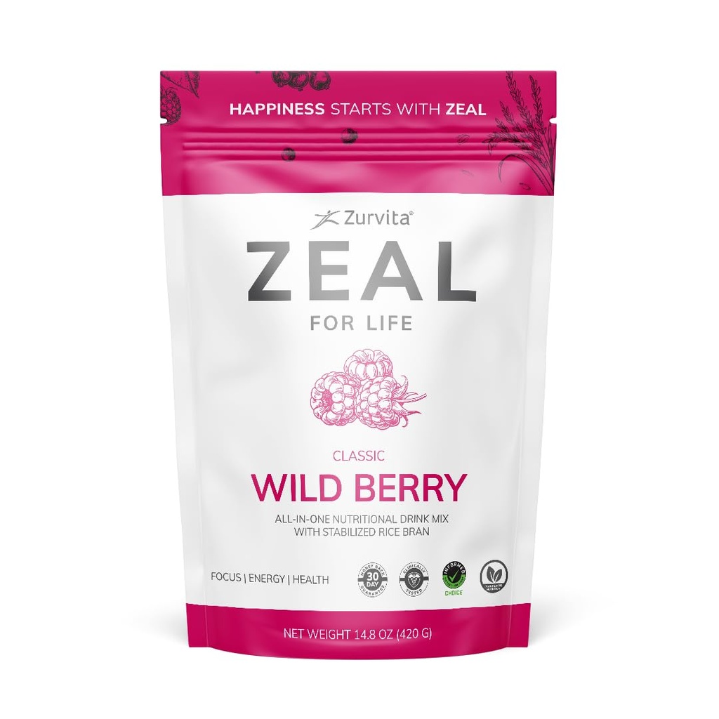 Zurvita - Zeal for Life-30 Day Wellness Bag - 野生莓(Classic) - 生命力、豁免和健康营养补充 - 420格拉姆