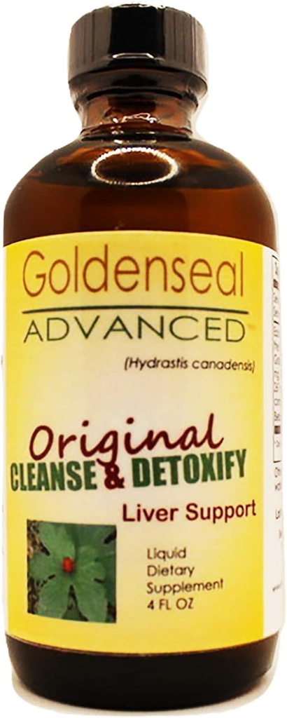 Goldenseal Cleanse & Dexy Liquid Editary Supplement QQ 肝脏支持 QQ 4 oz. Hydrastis Canadensis QQ 农场直接 QQ 包装 1