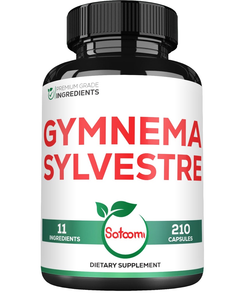 1000mg Gymnema Sylvestre 补充 - 210 Capsules - Gymnema 摘录 20:1 与 Berberine HCl, Quercetin & More - 支持 Immune, 文摘型健康和身体管理