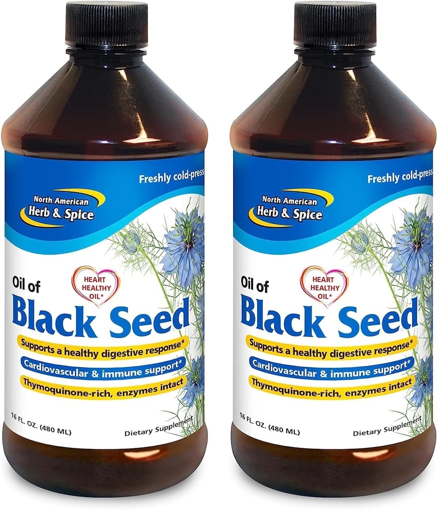 北美黑种子油(HERB & SPICE) - 16 fl oz, 包2 - 消化和免疫支持 - 非GMO - 192 总服务量