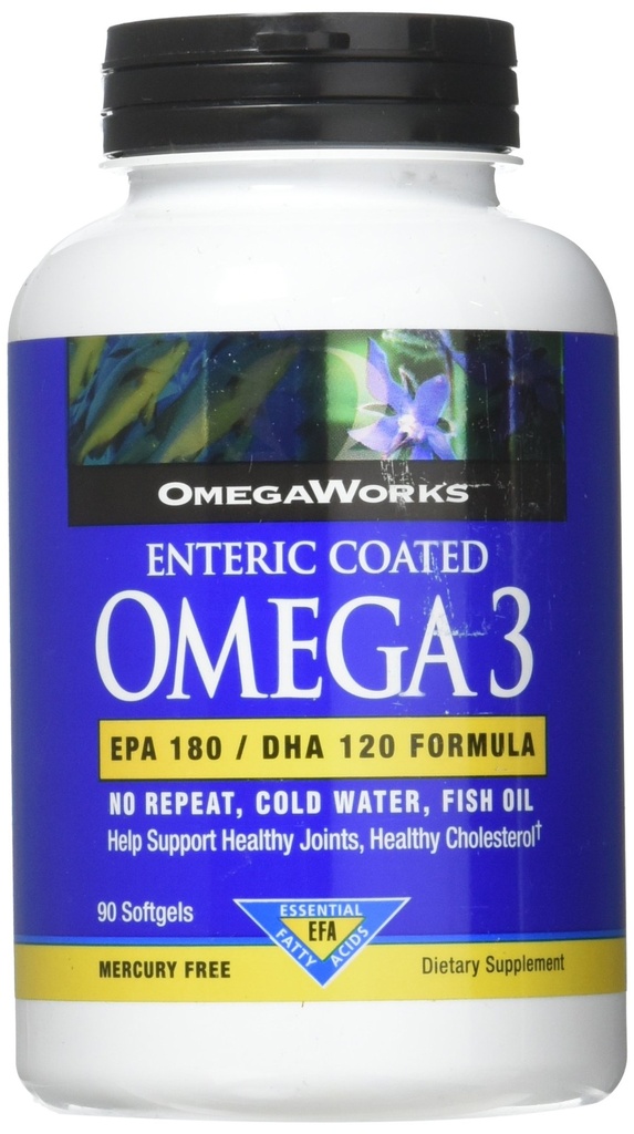 OmegaWorks Super Omega 3, EPA / DHA 脂肪酸, 健康关节, 内衣90个软胶, 90个服务
