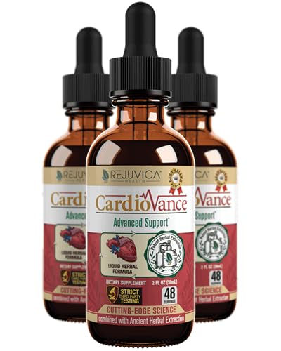 Rejuvica Health Cardiovance - 心脏支持补充 - 液体交付更好的吸收 - 霍桑,Hibiscus, Arjuna, Olive Leaf & More!