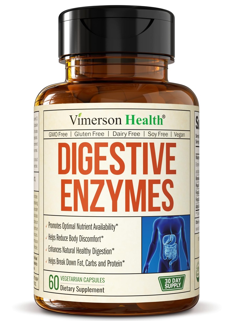 消化酶 - 亲生多酶(英语:Enzimas Digestivas) - 带有独特Maczyme-Pro公式的消化补充物 - 高级消化酶,Bowel Movements and Nutrient Absociation. 60顶