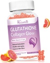 Glutathione Collagen Glow Gummys, Collagen Gummys 配有维生素C, E, Glutathione 女性补充品,皮肤护理,抗衰老,葡萄果 Flavor, 60 Counter