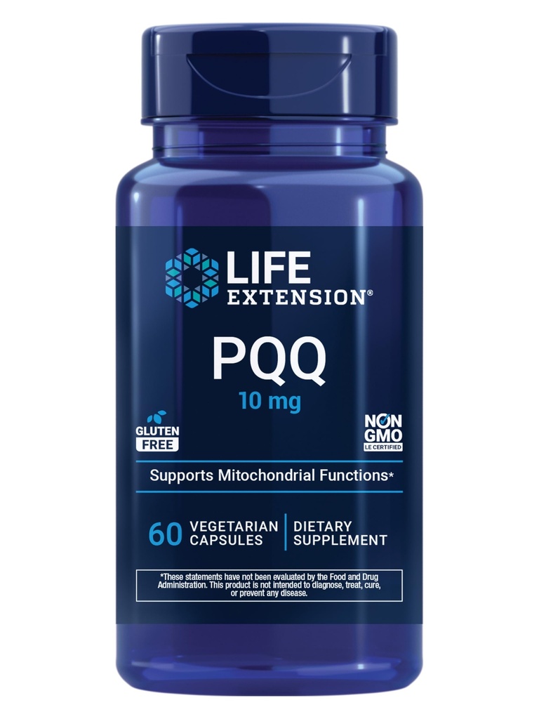 寿命延长 PQQ Caps – Pyrrolocalinoline Quinone, 10 mg – 促进新米托琴德里亚的生长, ATP, 能源支持 – Gluten-Free, 非GMO, 蔬菜 – 30 Capsules