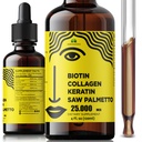 液态生物素 Collagen Keratin 4fl oz 液态女性补充剂 - 综合公式毛皮螺钉补充剂 10000mcg Collagen 5000 mcg Biotin 5000 mcg Keratin 5000 mcg Saw Palmetto