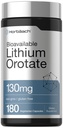 Horbäach Orotate锂 130mg + 180 Capsules → Non-GMO, Gluten Free → 5mg 生物可用元素锂