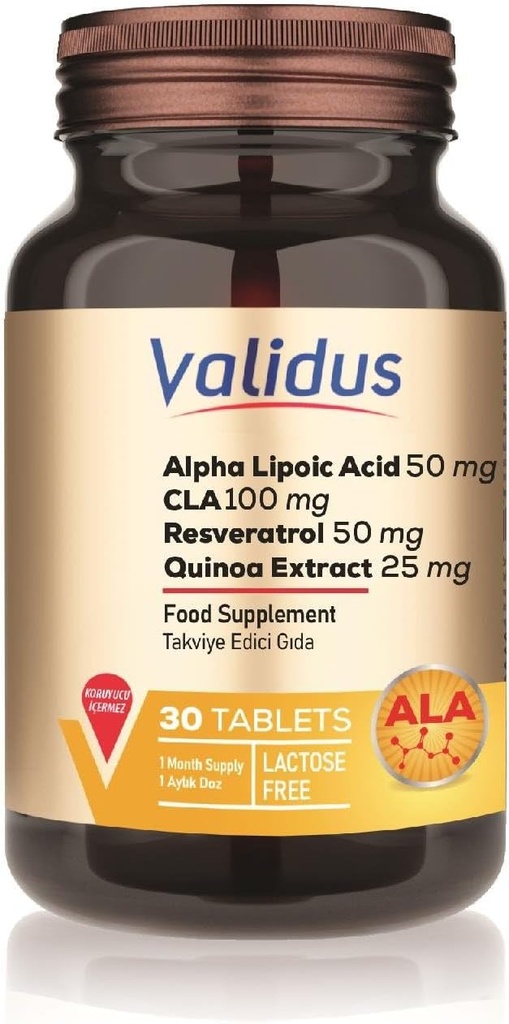 VALIDUS Alfa Lipoic Acid + CLA + resveratrol 30 片