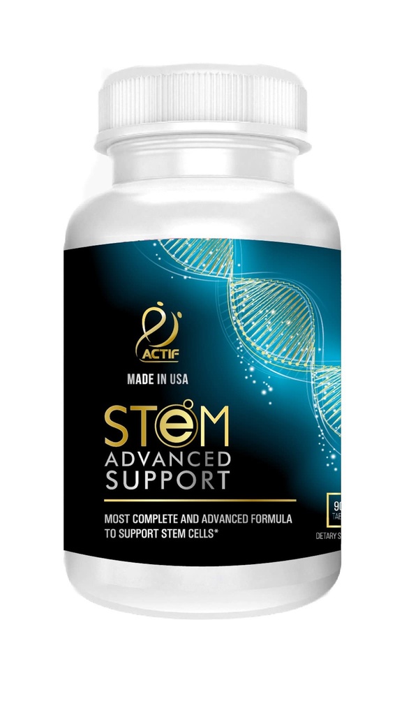 ACTIF STEM 细胞支持 - 美国制造的10+软细胞因子的最大强度,非转基因生物,2个月供应