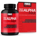FORCE FACTOR测试 X180 Alpha 最大总睾丸酮和尼特里氧化物助推剂,用于Fenugreek种子和Tribulus的男性增加血流和改善男性运动性能,180卡普尔