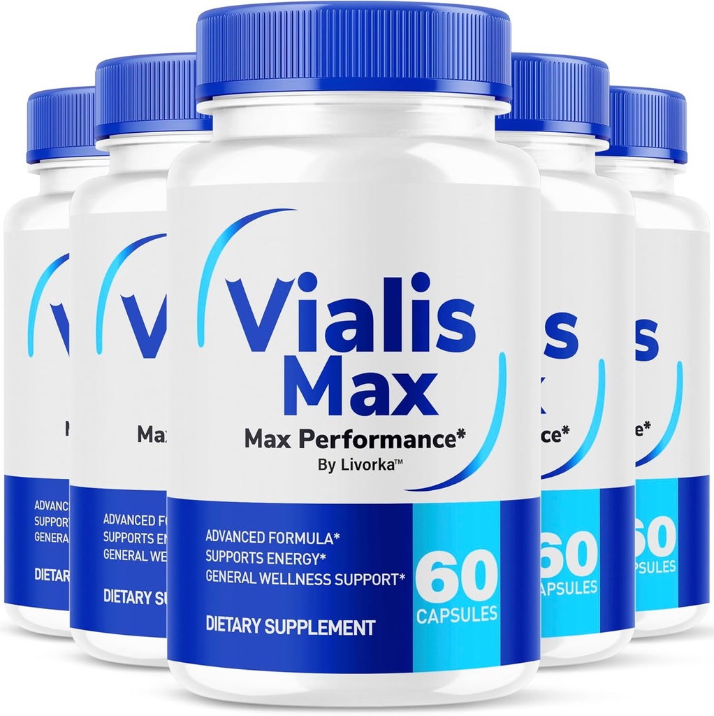 (5 Pack) Vialis Max Pills for Men - 官方 Vialis Max Premium Male 支持快动作能量,耐力和性能的公式 VialisMax Capsules 高级公式 300 Capsules for 5个月