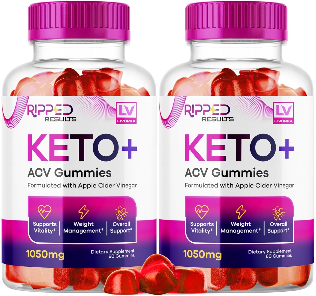 LIVORKA (2 Pack Riped Results Keto Plus Gummys, Riped Results Keto ACV Gummys 1050 MG, Riped Reults, Riped Results Keto Gummys, Riped Keto, Riped Results Keto, 120 Gummys 为期2个月).