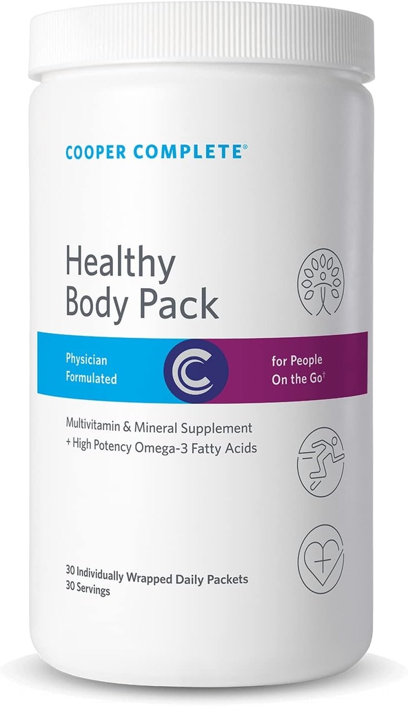 Cooper Complete - Healthy Body Pack - Daily Vitamin Pack with Multivitamin & Omega-3 Fish Oil - 30 Day Supply Pack of 1