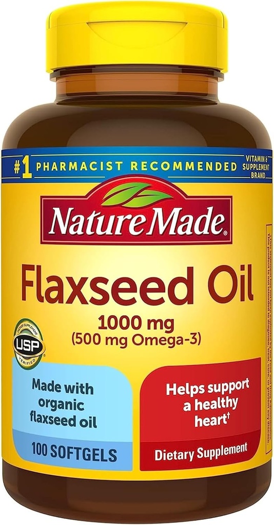 Nature Made Flaxseed Oil 1000mg, 100 液态软胶(4包)