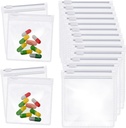 Zonon Pill Pouch Bags Zippered 重用 Pill Bagies 清空塑料袋 自封旅行药品组织者 存有软肝油和小物品(12块)的幻灯片锁