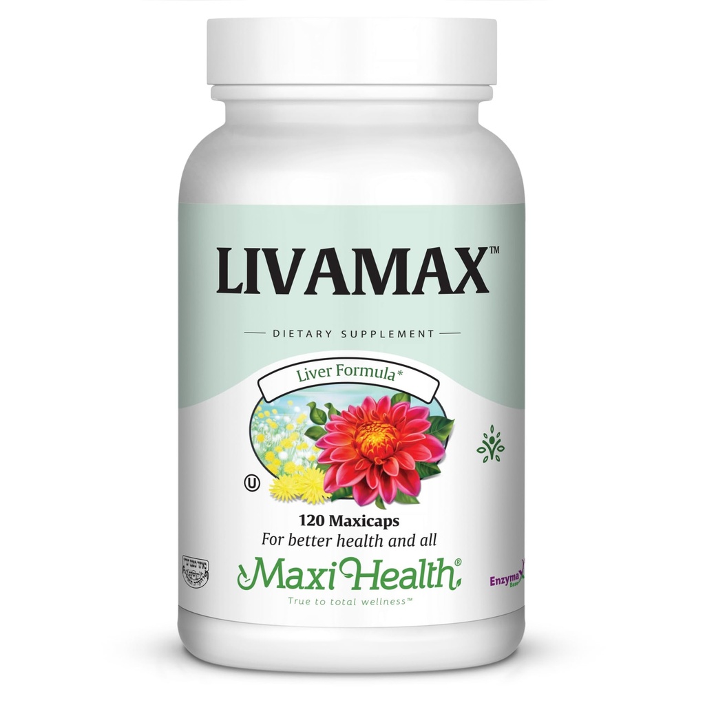 Maxi Health Livamax - 肝脏配方 - 配以牛奶硝酸盐和丹德利翁根 - 120 Capsules - 科舍尔