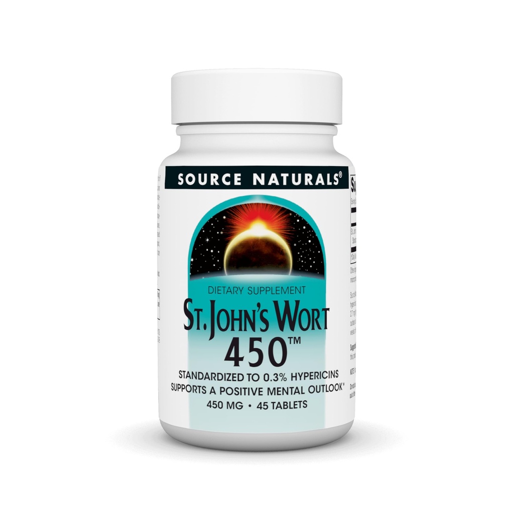 Naturals St. John's Wort 450 mg 支持阳性精神展望 - 45 片
