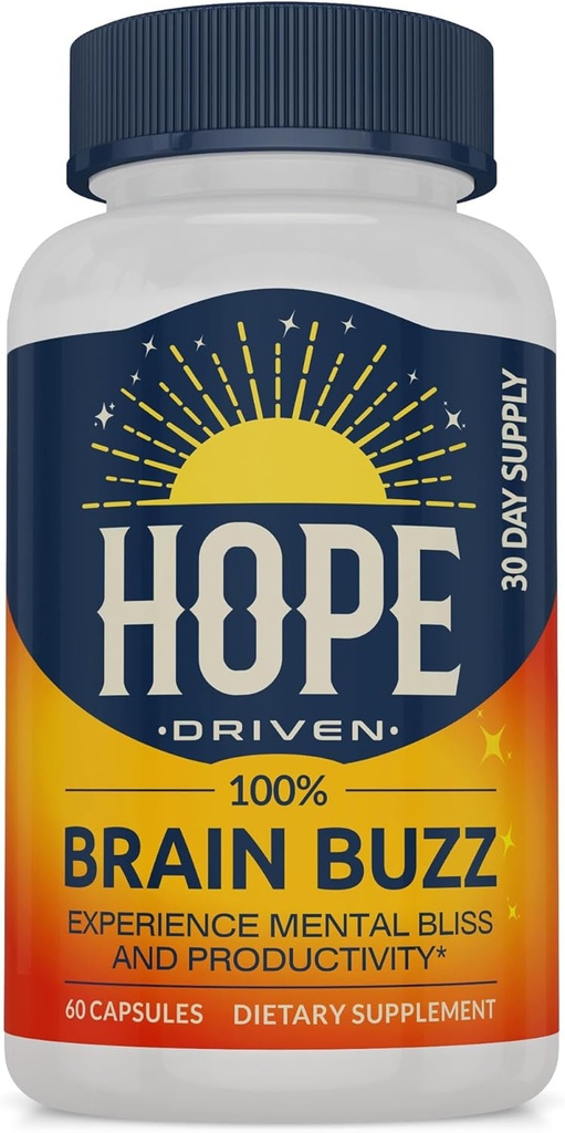 Brain Buzz Brain 补充记忆和焦点 QQ 补充大脑 QQ 40-in-1 脑助推 补充焦点,记忆,清晰,能量,性能 QQ 用于男女 QQ 60 Veggie Capsules