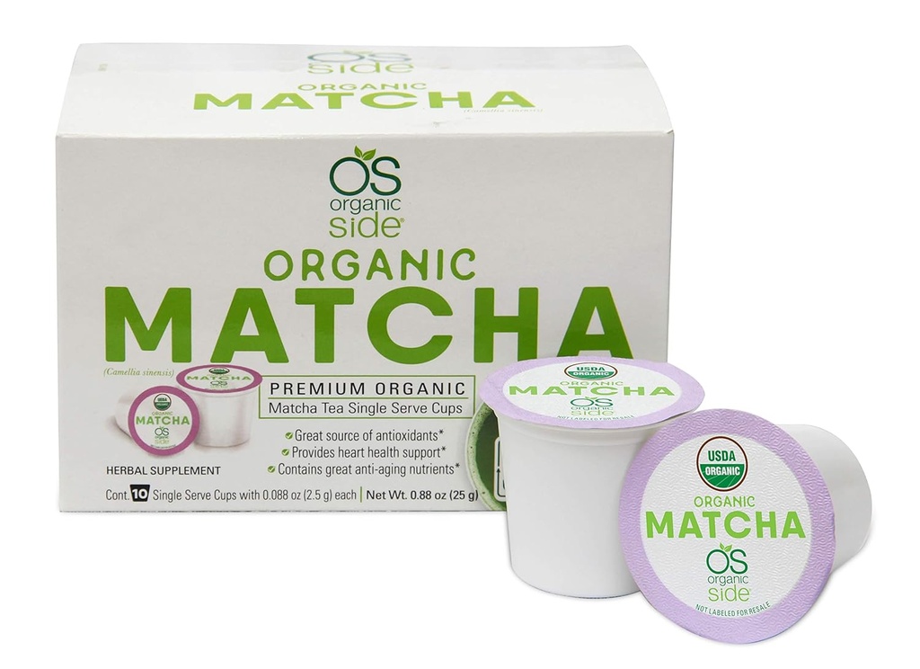 绿边解毒草药 茶单服务杯 Matcha - 含有抗衰老养分和抗氧化剂 - 草药体补充剂 - 总计20杯(3克服务/杯)