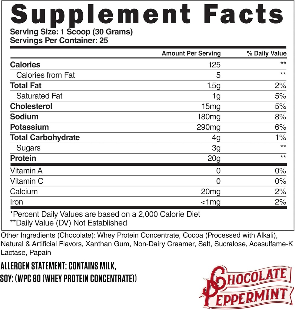 (原始内容存档于2018-09-26). Steel Suppers Whey-Pro 100%纯Whey protein power for Men and Women 100%纯Whey protein power for Man and Woman 100%纯Whey 纯Whey protein powder = 巧克力辣椒薄荷 = Muscle Gain & Lean Muscle Recovery = Gluten Free = 1.65 lbs = BCA 5g= 非GMO = 25 services