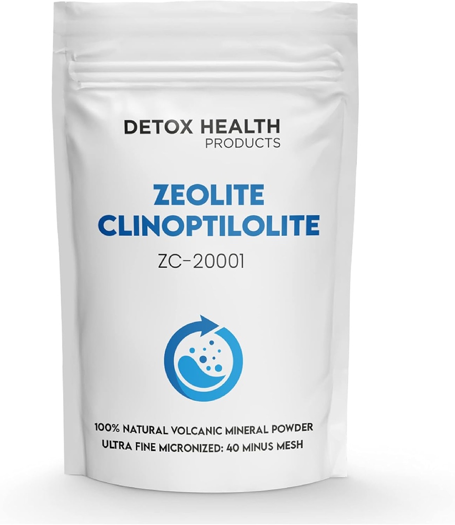 Zeolite Clinoptilolite 粉末 |Ultra FINE 减-Than 2微米 | Clinoptilolite 95% | 3X 激活 | 天然矿物尘 | Detox 健康产品 | 8 oz